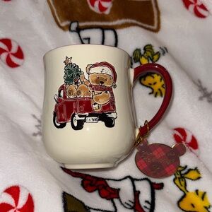 Global Desi Cream Mug with Red Handle